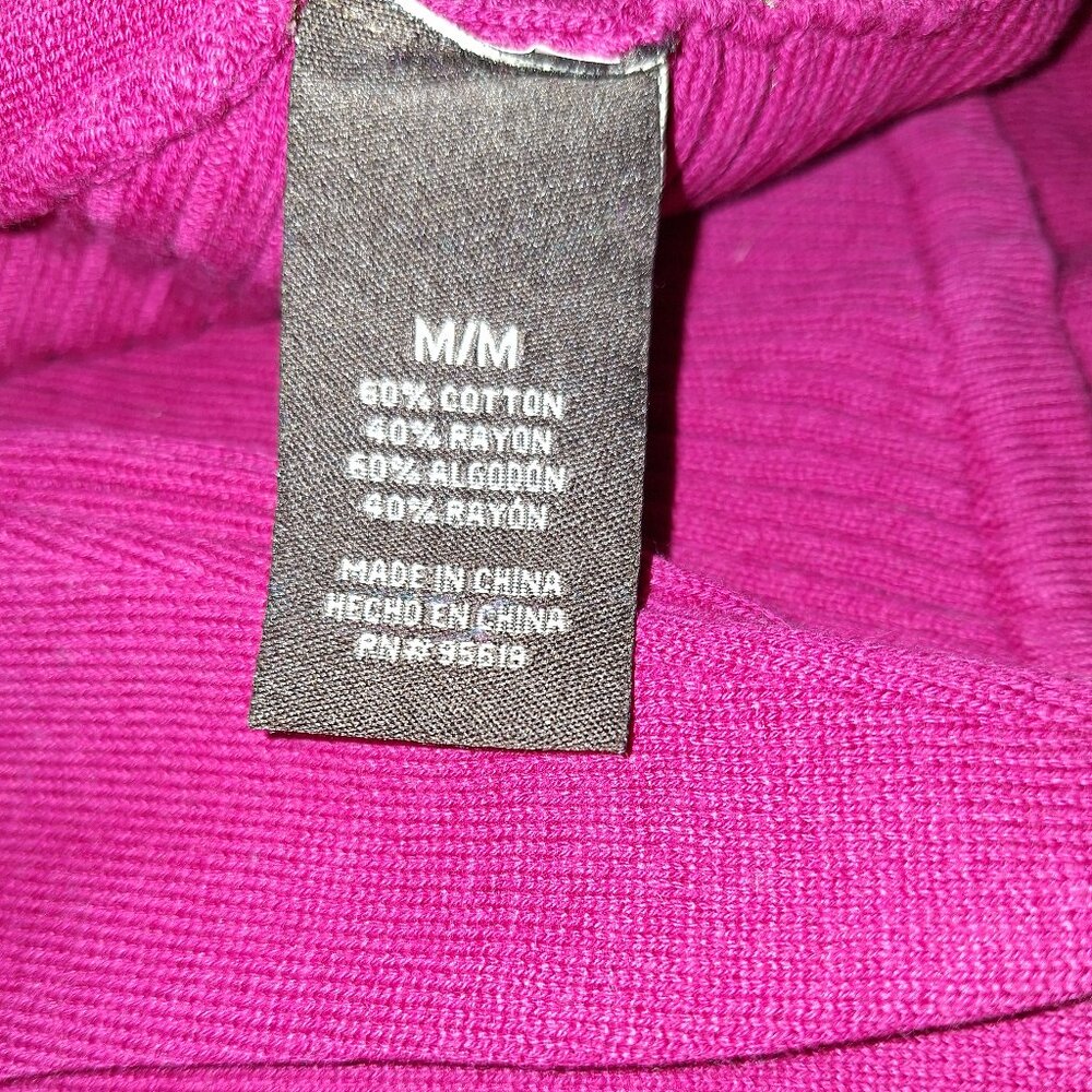 Fever Buttonless Fuchsia Long Sleeve Wrap Cardigan - Picture 8 of 9